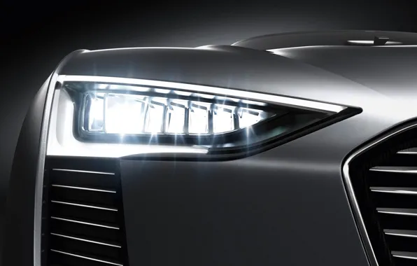 Макро, свет, Audi, фара, решетка
