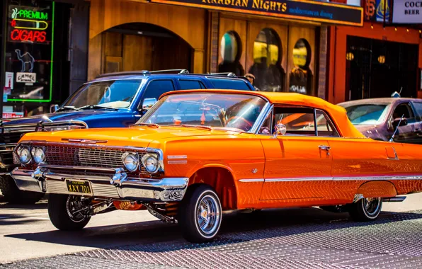 Стиль, улица, Chevrolet, кабриолет, классик