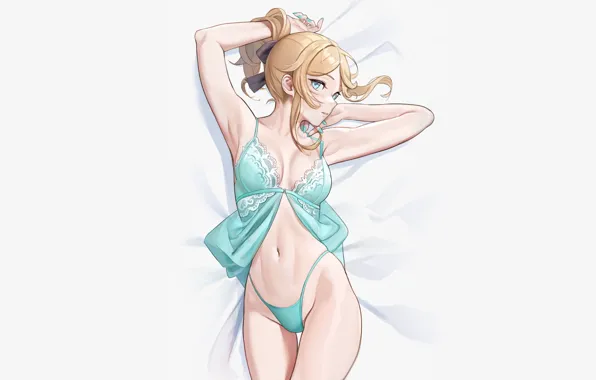 Girl, hot, sexy, pantsu, panties, boobs, anime, jean