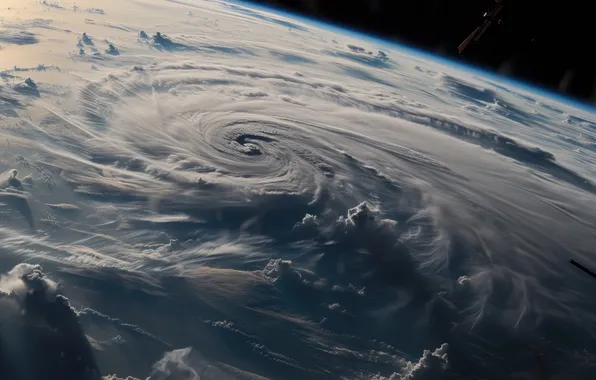 Space, tornado, planet earth, hurricane