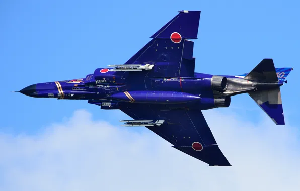 Картинка полет, истребитель, многоцелевой, Phantom II, «Фантом» II, Mitsubishi F-4EJ