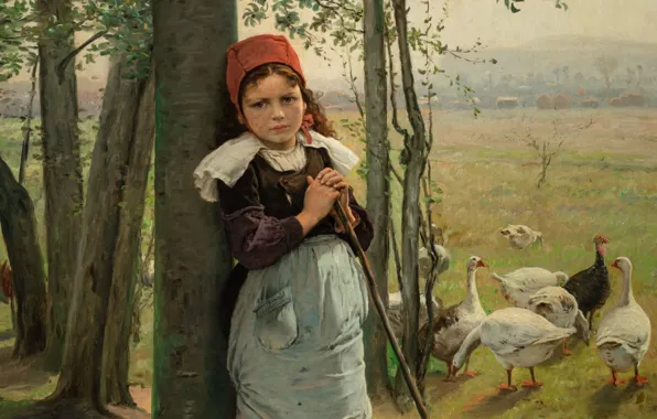Картинка 1880, oil on canvas, Czech painter, чешский живописец, National Gallery in Prague, Национальная галерея в …