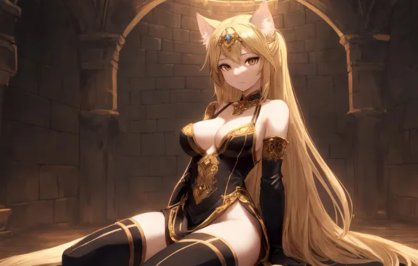 Girl, fantasy, anime, art, painting, digital art, fantasy art, cutie