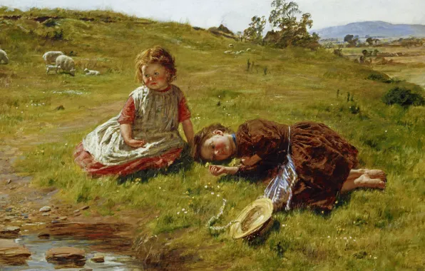 Картинка Весна, Spring, Эдинбург, Edinburgh, 1864, oil on canvas, шотландский живописец, William McTaggart