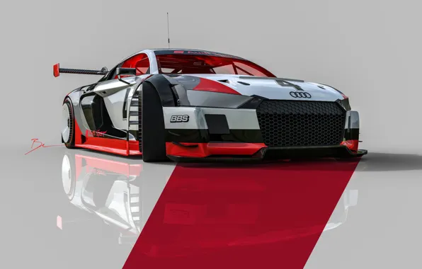 Audi, Машина, Audi R8, Motorsport, Рендеринг, Concept Art, Спорткар, Game Art