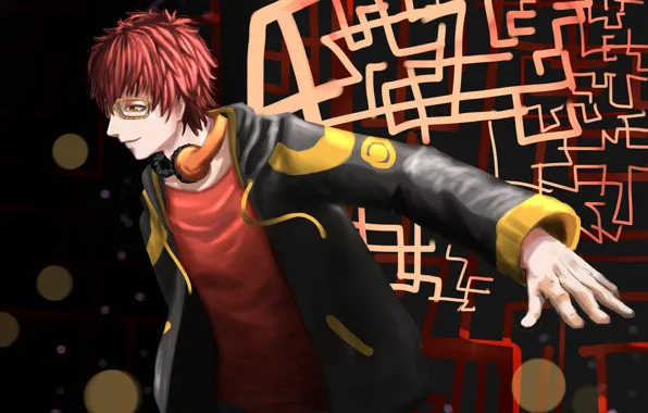 Рыжий, матрица, парень, Mystic Messenger