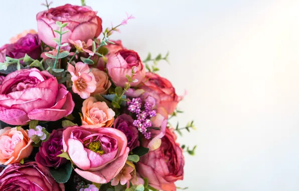 Картинка цветы, букет, пионы