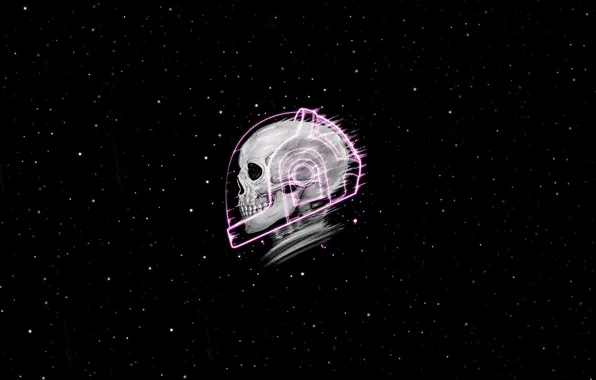Музыка, Звезды, Череп, Космос, Фон, Маска, Daft Punk, Дафт Панк