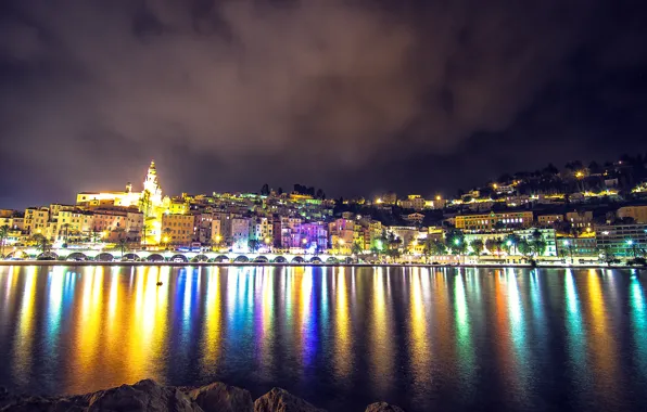 Night, france, mentone