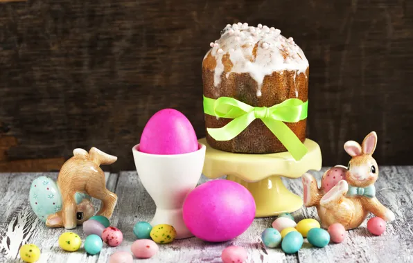 Яйца, Пасха, кролики, Candy, кулич, выпечка, Easter, Baking