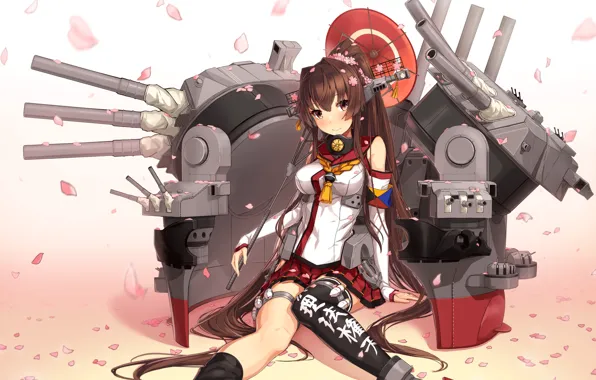 Девушка, Оружие, Kantai Collection, Флотская Коллекция