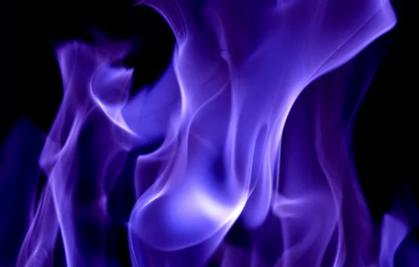 Огонь, вспышка, текстура, черный фон, картинка, фиолетовое пламя, абстракция огня