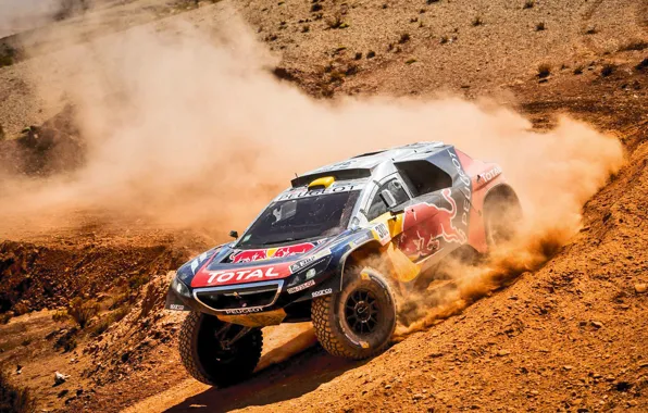 Песок, 2008, Спорт, Скорость, Поворот, Гонка, Занос, Peugeot