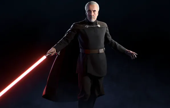 Картинка Star Wars, lightsaber, sith, Christopher Lee, Battlefront 2, count Dooku