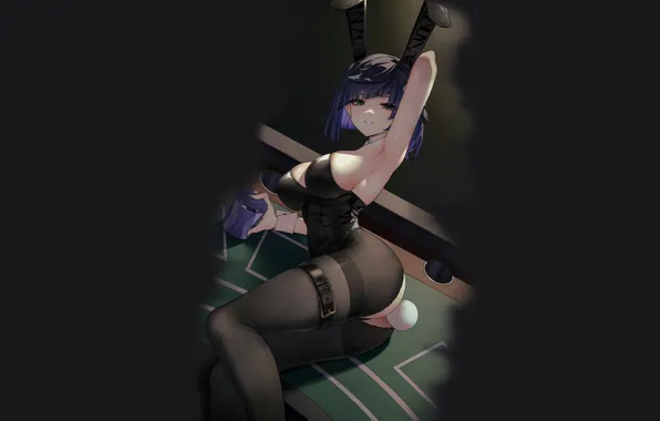 Girl, sexy, anime, stockings, bunny, thighs, bunny girl, thick