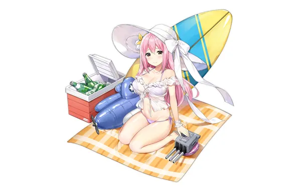 Girl, sexy, long hair, boobs, anime, beautiful, erotic, breasts