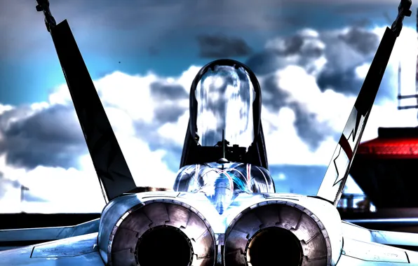 Картинка HDR, истребитель, кабина, Hornet, McDonnell Douglas, CF-18