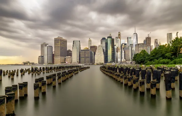 Картинка skyline, Brooklyn, Lower Manhattan