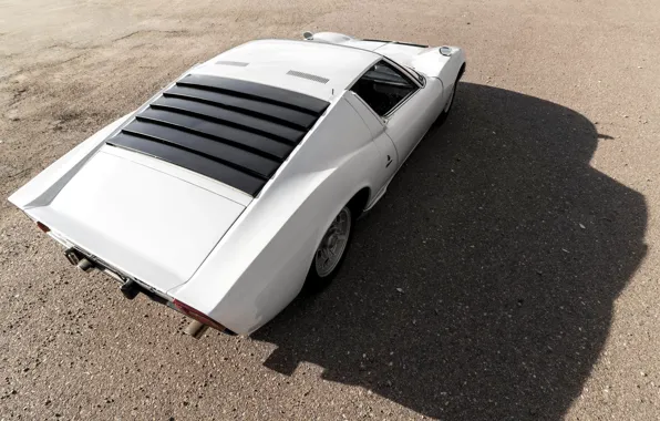 Авто, Lamborghini, Белый, Машина, Тень, 1971, Автомобиль, Supercar