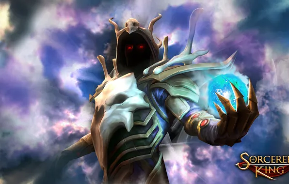 Небо, облака, шар, существо, Sorcerer King