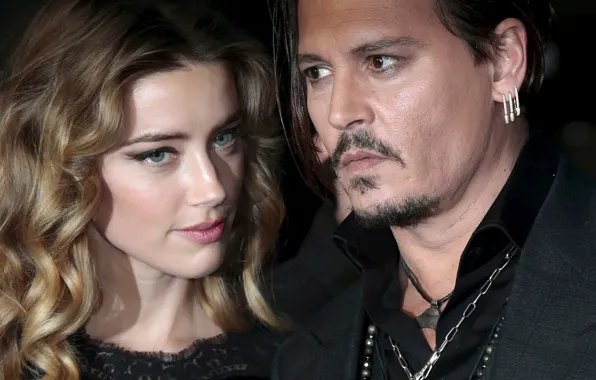 Картинка Johnny Depp, Amber Heard, Эмбер Хёрд Депп, супруги