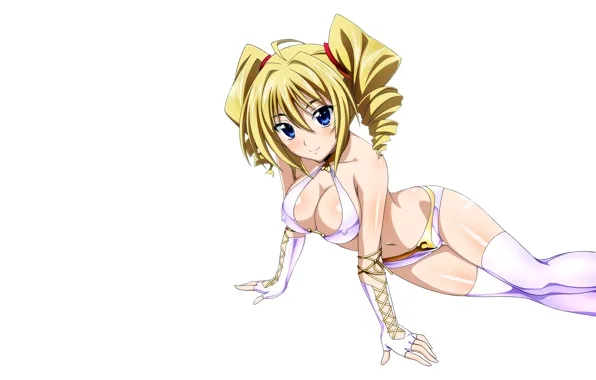 Girl, sexy, cleavage, thighhighs, long hair, boobs, anime, beautiful