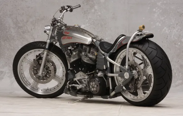 Серый, мотоцикл, chopper, bike, чоппер
