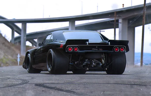Картинка Muscle, Dodge, Car, Black, Charger, Tuning, Future, Drag