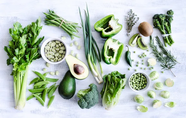 Картинка зеленый, укроп, фрукты, овощи, петрушка, авокадо