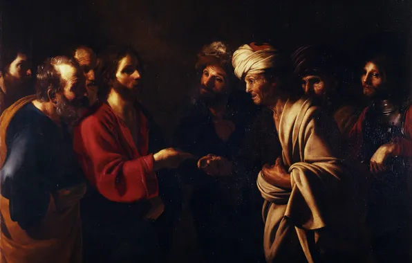 Картина, история, мифология, Бартоломео Манфреди, Bartolomeo Manfredi, Дань Цезарю