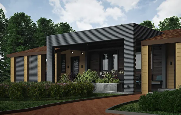Дизайн, стиль, строение, exterior day, Bathhouse