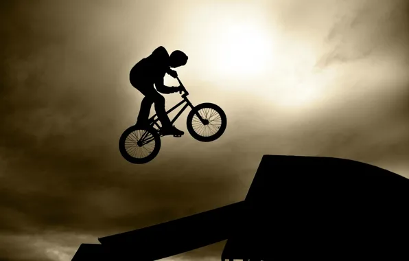 Велосипед, полёт, bmx