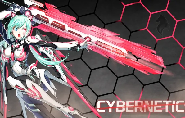 Girl, mecha, weapon, ken, wolf, blade, asian, japanese