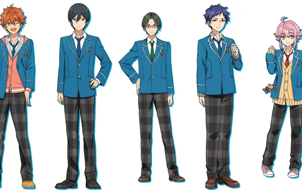 Парни, школьная форма, персонажи, Ensemble Stars, Ансамбль звёзд