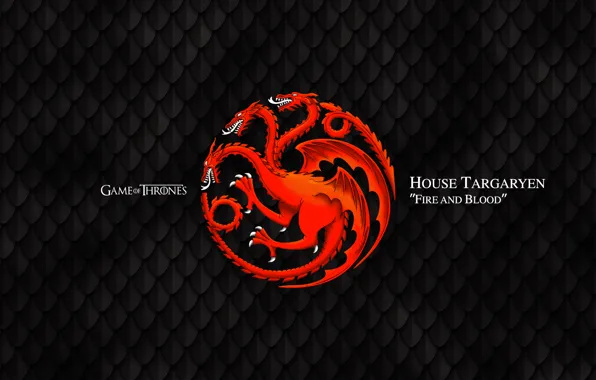 Картинка dragon, Game of Thrones, fire and blood, House Targaryen, red dragons