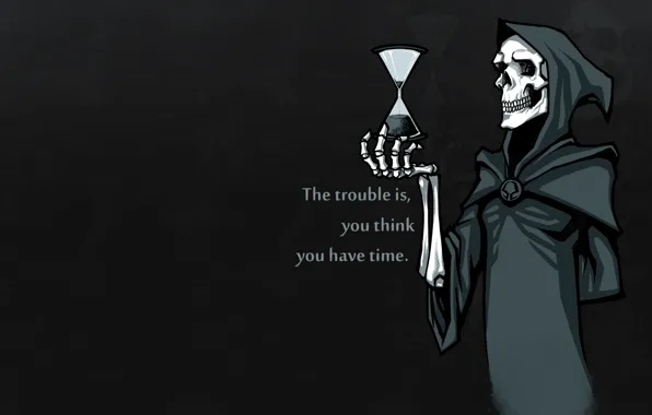 Картинка minimalism, Skull, time, black background, bones, skeleton, simple background, hoods