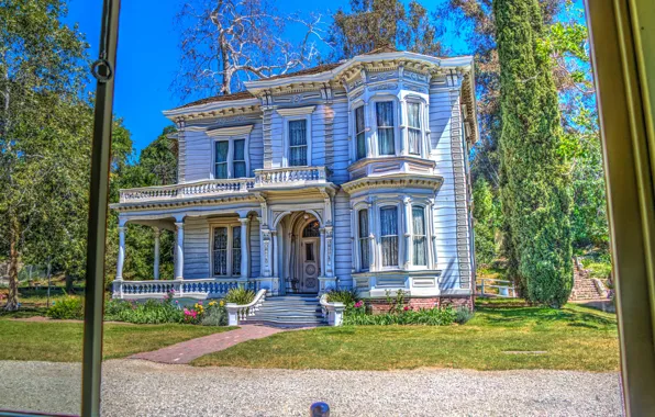 Стекло, здание, HDR, Калифорния, USA, музей, Square, California
