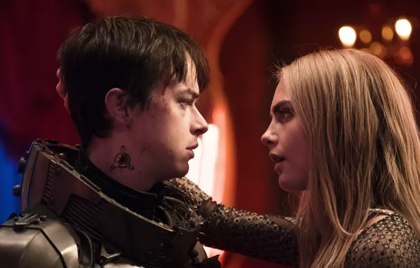 Cinema, movie, blonde, film, suit, seifuku, Cara Delevingne, Dane DeHaan