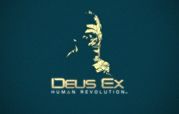 Картинка логотип, human revolution, deus ex, фан-арт, адам дженсен