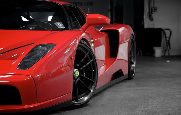 Red, ferrari, enzo