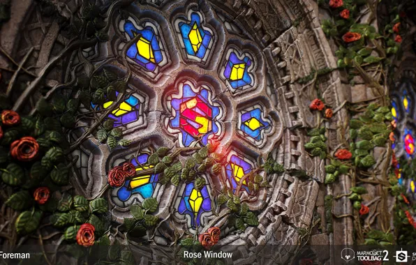 Камень, витраж, Rose Window Substance
