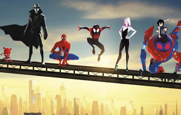 Картинка Spider Man, Ultimate Spider-Man, Amazing Spider-Man, Spider Gwen, Spider-Ham, Spider Man:Into The Spider-Verse, Noir Spider …