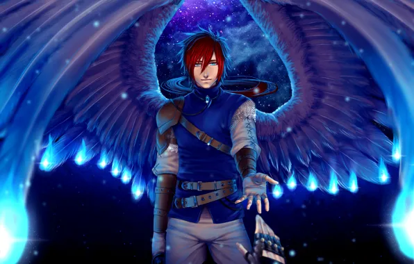 Картинка ангел, арт, парень