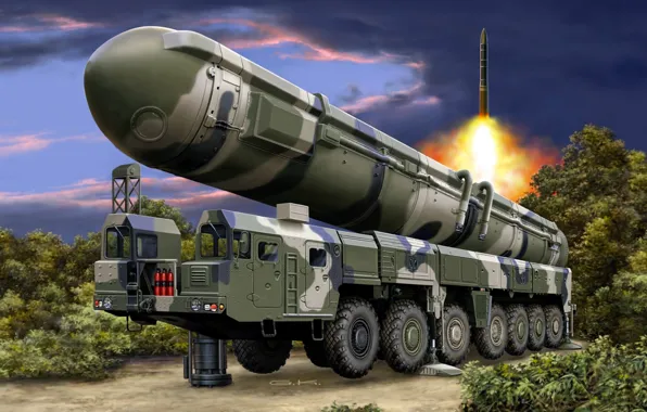Картинка арт, РТ-2ПМ2, SS-27 Sickle B, РВСН России, «Тополь-М», российский ракетный комплекс