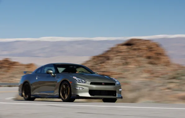 Обои дорога, скорость, Nissan, GT-R, ниссан, R35, Nissan GT-R T-spec на ...