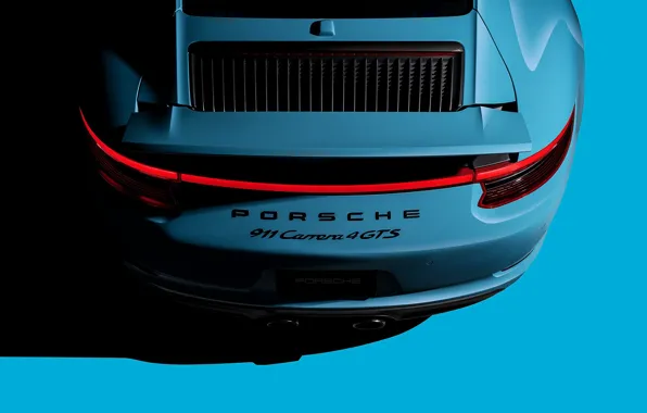 Картинка 911, Porsche, Blue, Carrera, Lights, 4GTS