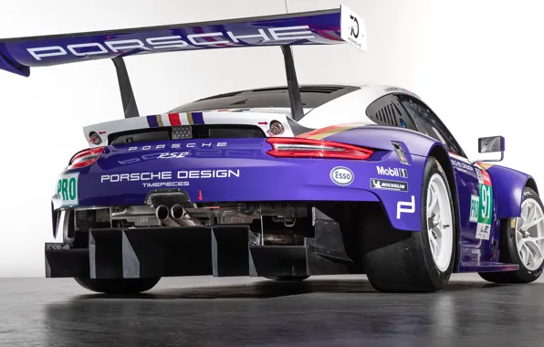 911, Porsche, гоночное авто, вид сзади, RSR, 2018