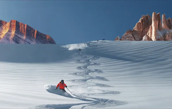 Спорт, лыжи, Италия, sport, Italy, winter, mountain, snow