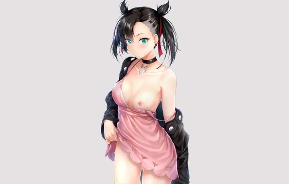 Girl, sexy, nipples, boobs, anime, beautiful, short hair, pretty