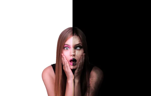 Смерть, розовый, чёрный, гламур, girl, black, by markuzik, 50x50